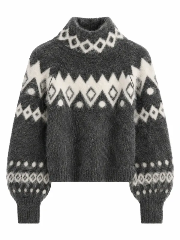Ella and il Kylie Chunky Sweater Charcoal 