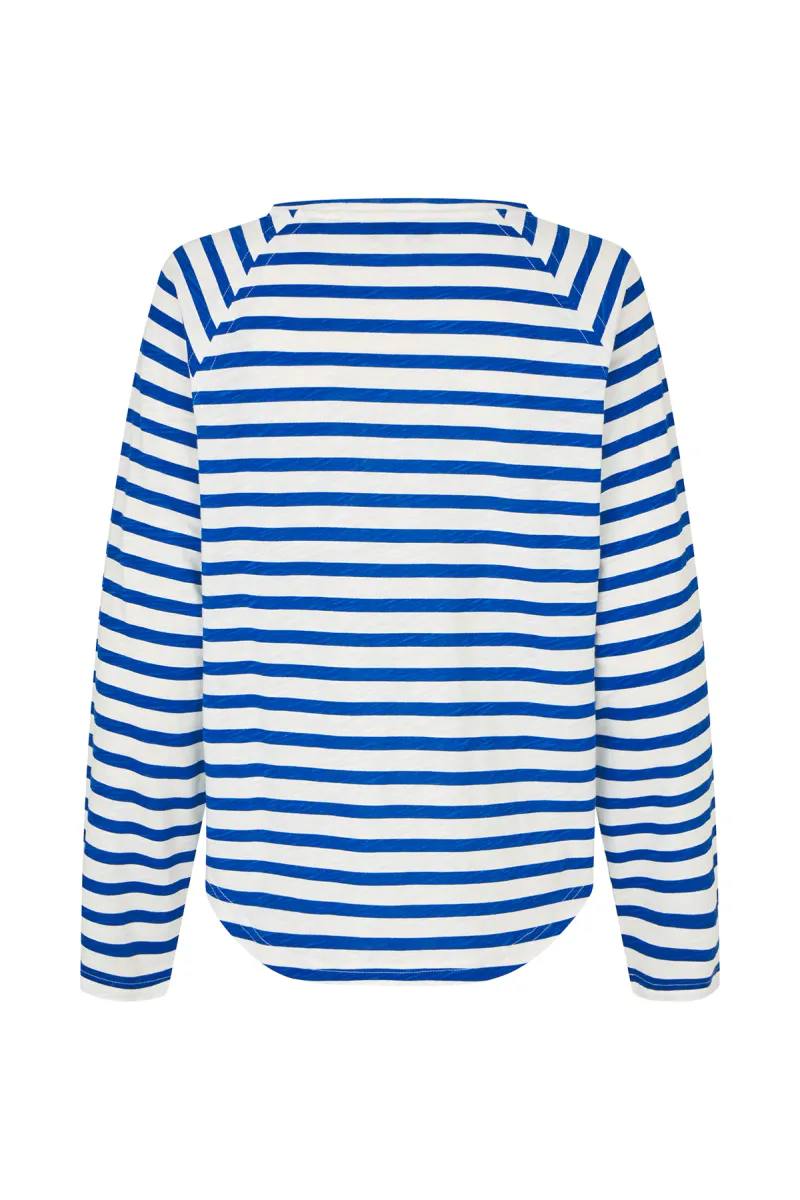 Lollys Laundry Liva Tee Neon Blue Stripe 