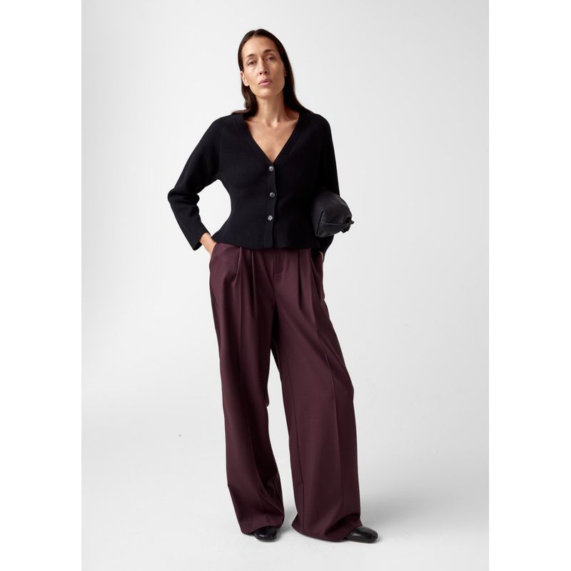 AKS Label Ginny Merino Cardigan Black 