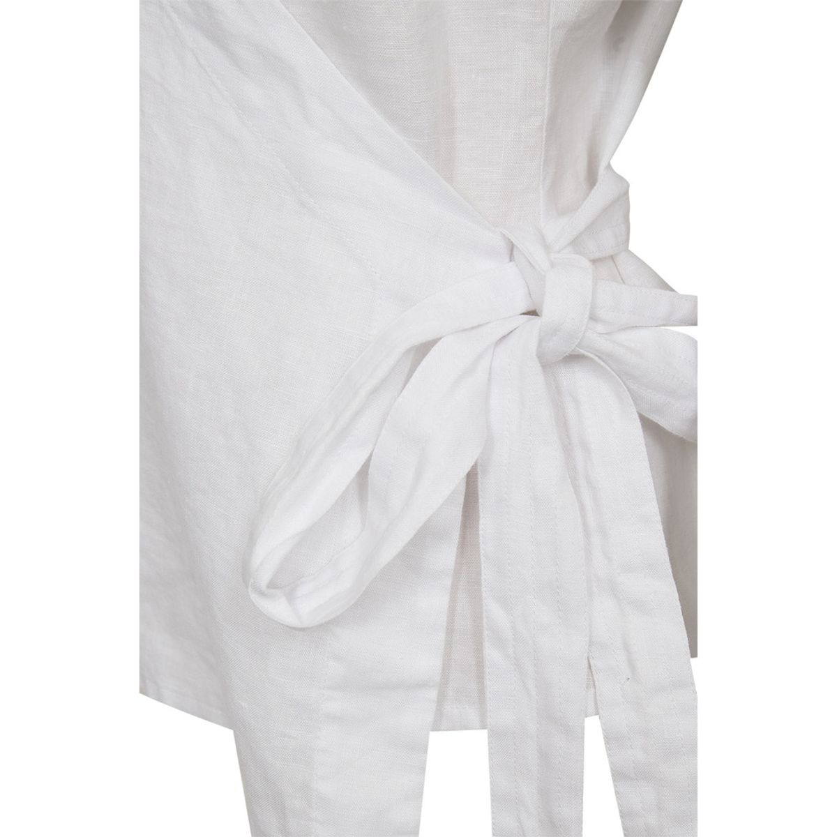 Pieszak Lina Linen Wrap Blouse White 