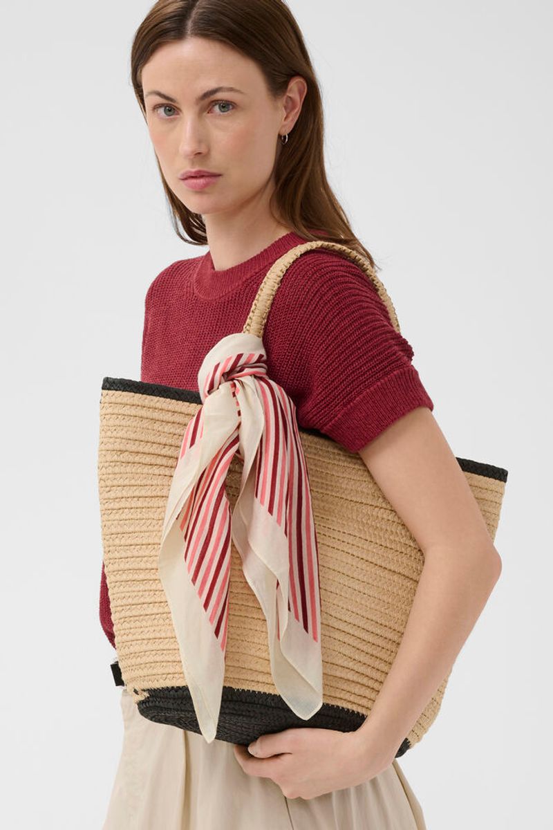 Part Two Phi Scarf Peach Blossom Stripe