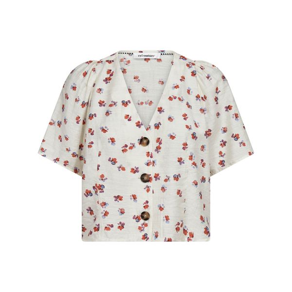 Hovedbilde Cocouture Maris Flower V-Shirt Off White