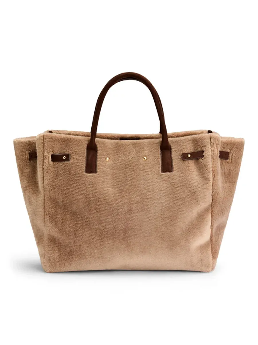 Ella and il Lykke Shearling Bag Taupe