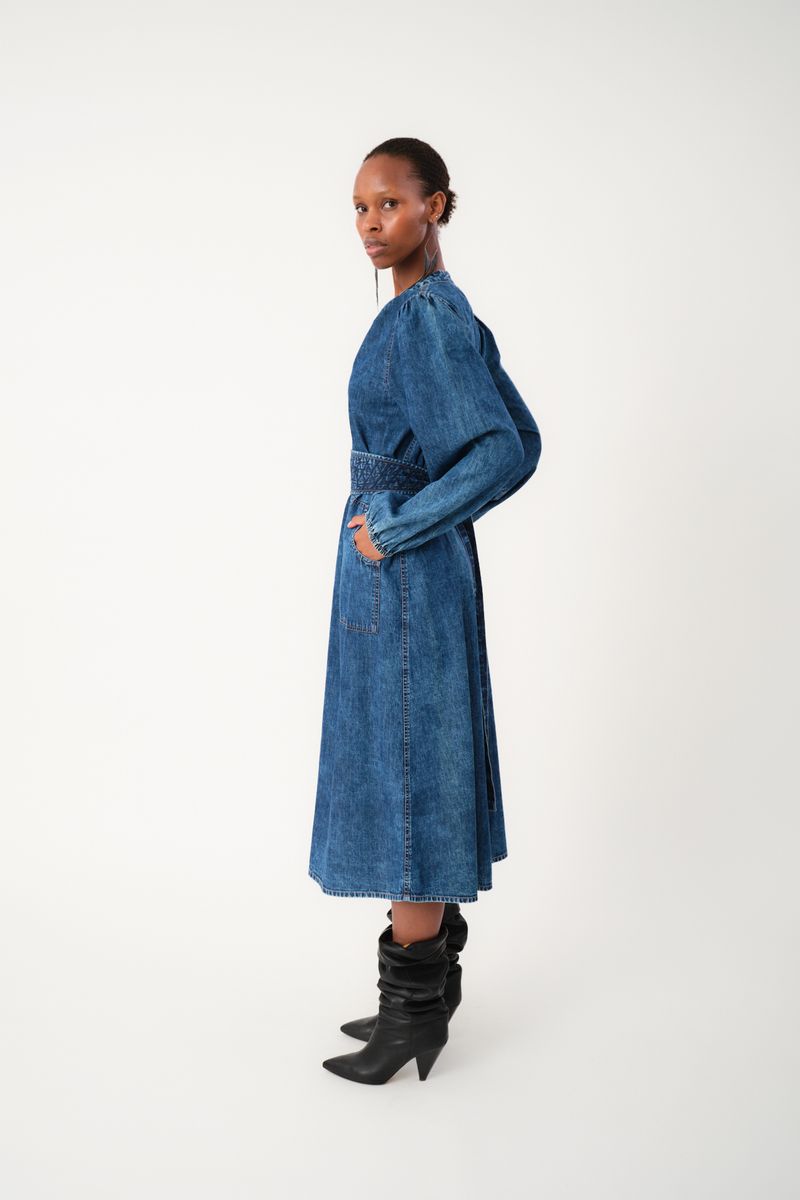 Lollys Laundry Paris Midi Dress Blue