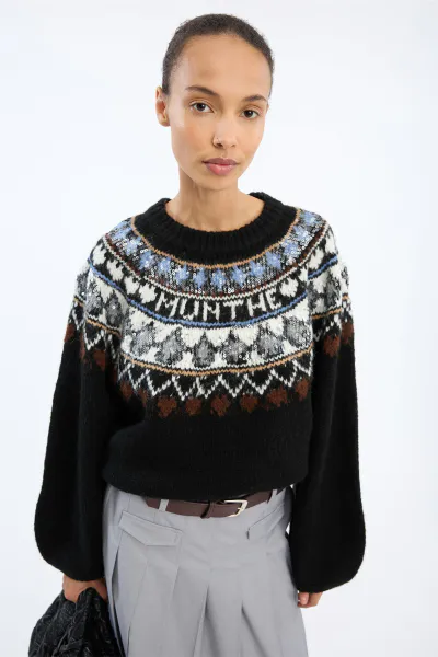 Hovedbilde Munthe Vaffie Knit Mix Black