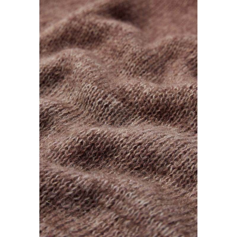 Pieszak Nanna Split Collar Vest Knit Black Coffee Melange