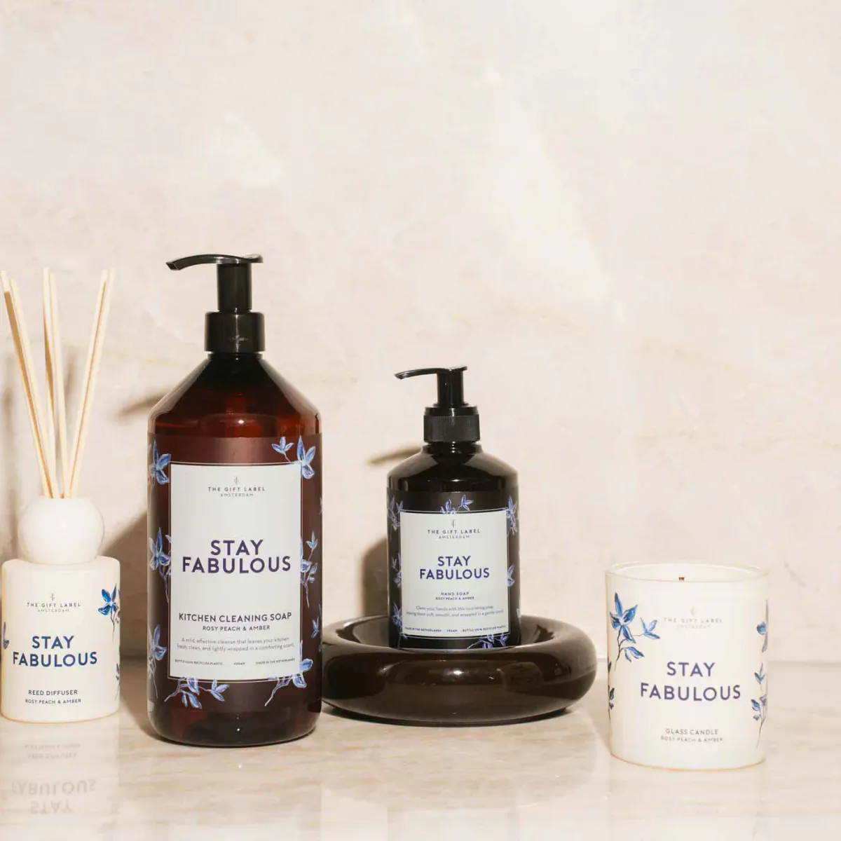 The GiftLabel Kitchen Cleaning Soap Stay Fabulous Blue