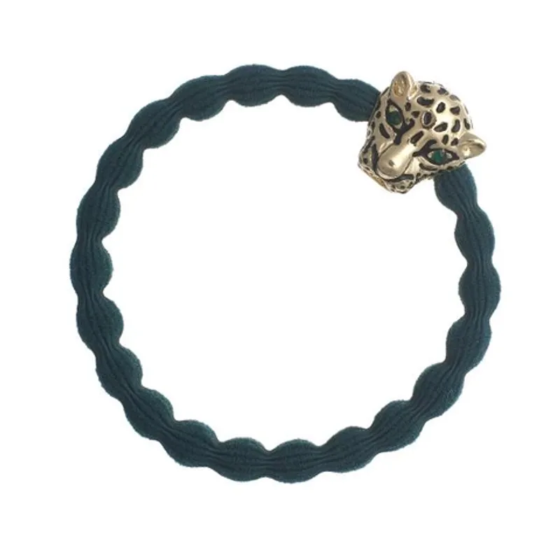 By Eloise Hårstrikk/Armbånd Gold Jaguar Bottle Green
