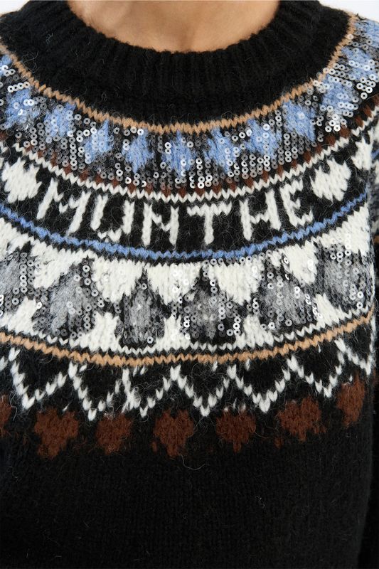 Munthe Vaffie Knit Mix Black