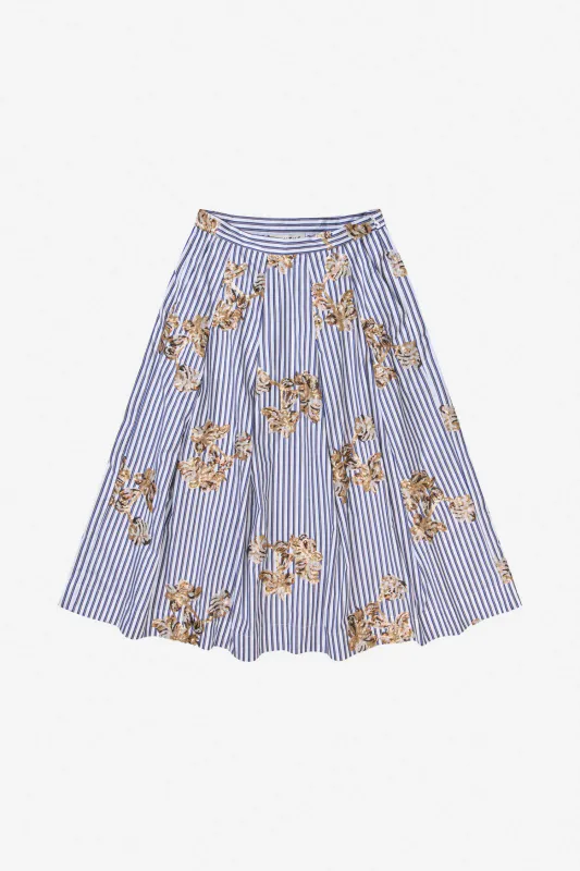 Munthe Nukkia Skirt Stripe White