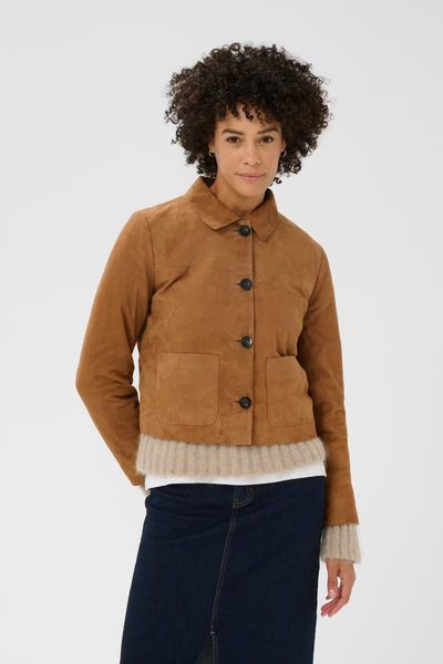 Hovedbilde Part Two Nema Suede Jacket Toasted Coconut