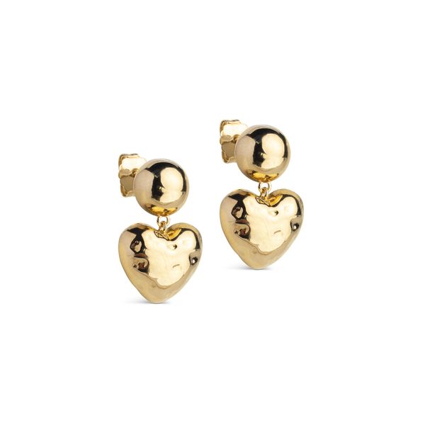 Hovedbilde Enamel Earring Poma Heart Gold 