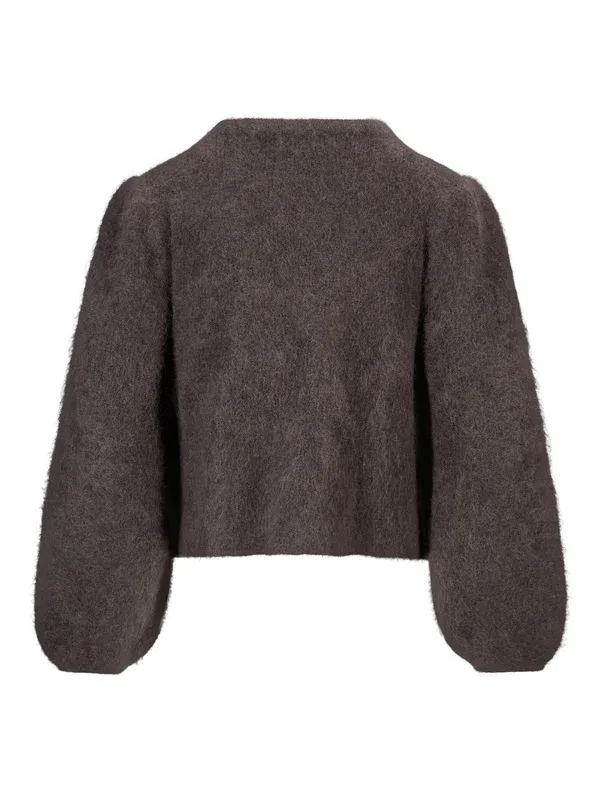 Ella and il Amelia Chunky Cardigan Dark Brown