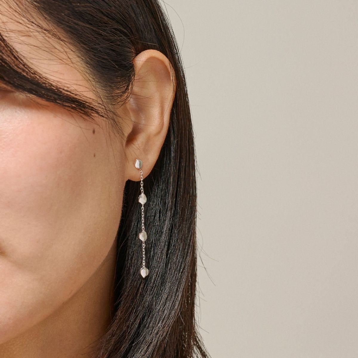 Enamel Earrings Talia Silver