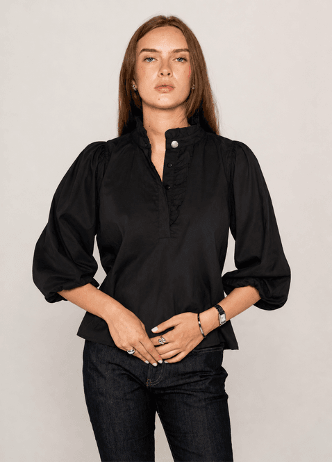 Hovedbilde MISSMAYA Ella Blouse Sugar Ebony Poplin 