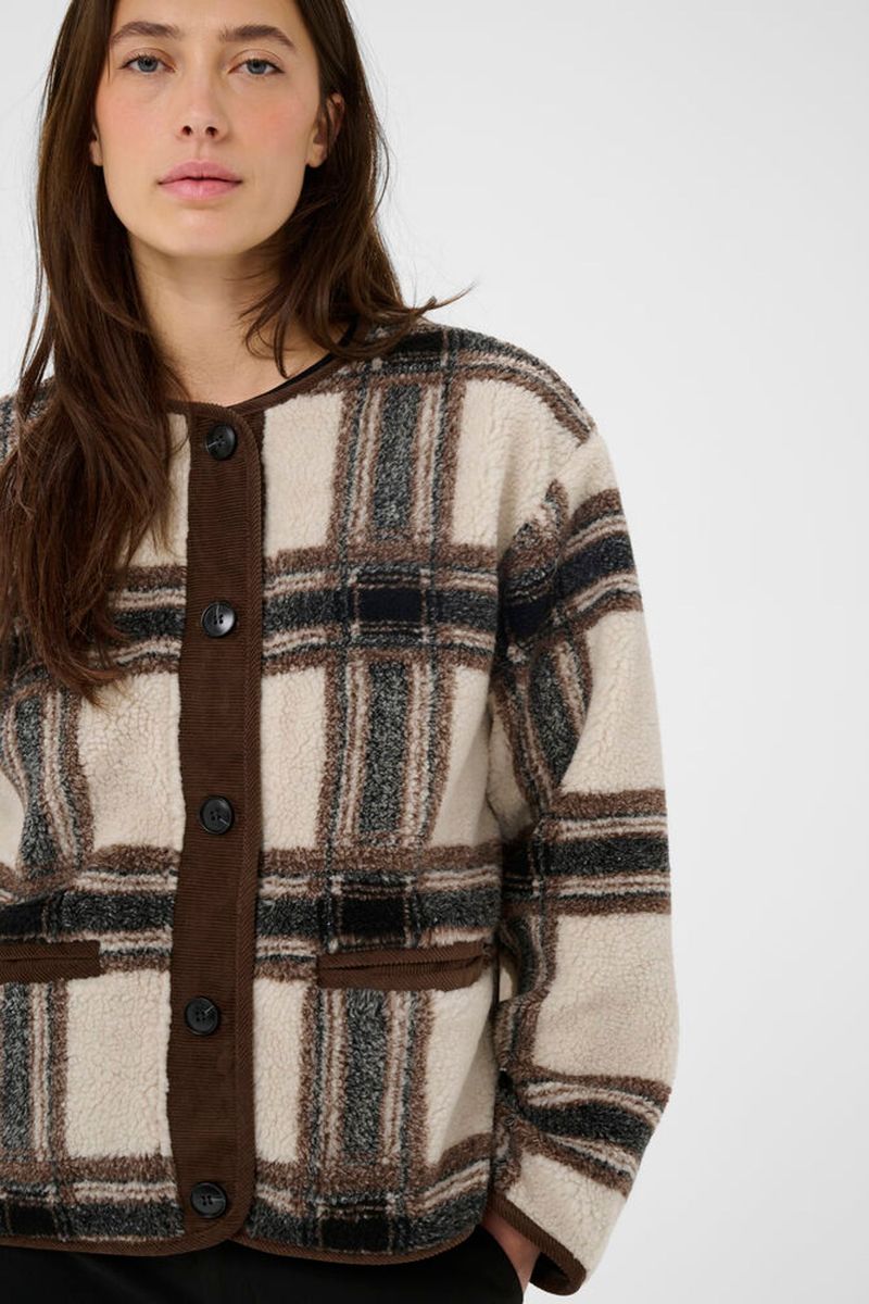 Part Two Ysabell Outerwear Brown Check 