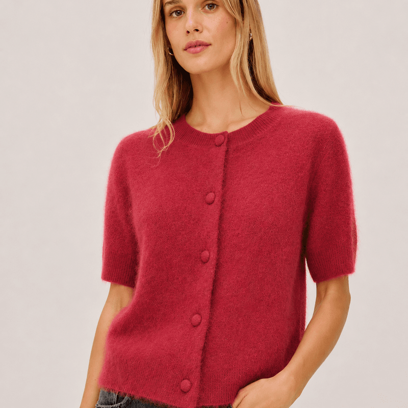 Rails Roman Cardigan Grimson
