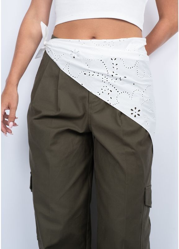 SUI AVA Floral Broderie Bandana Soft White 