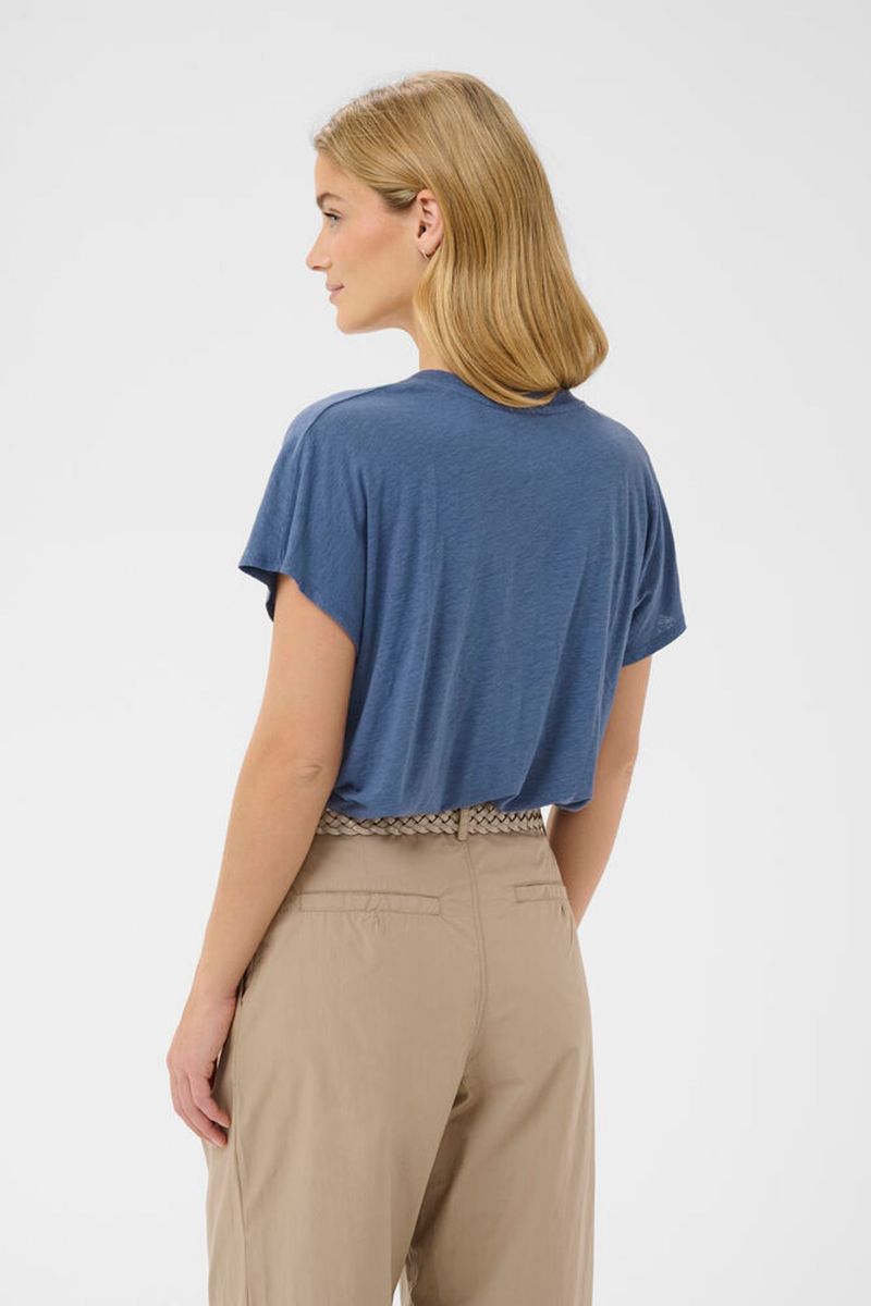 Part Two Axelines T-Shirt Blue Indigo