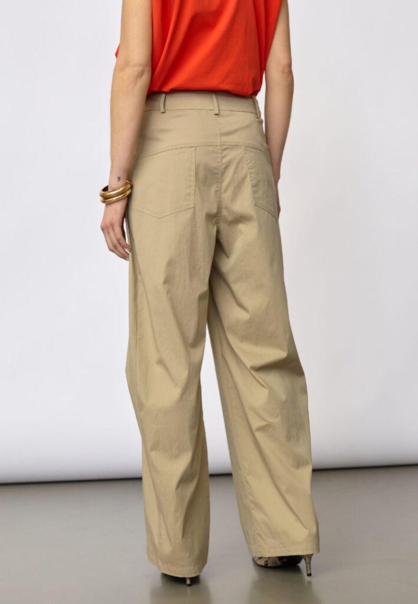 Cocouture Cotton Crisp Barrel Pant Mushroom