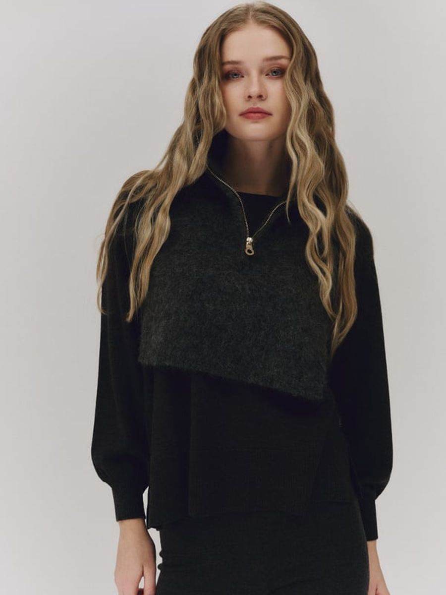 Ella and il Belinda High Neck Charcoal