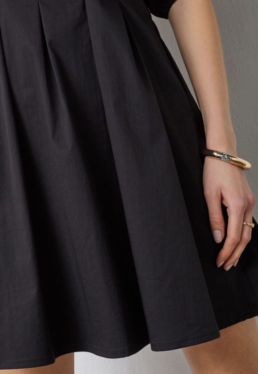 Cocouture Poppy Pleat Crop Dress Black 