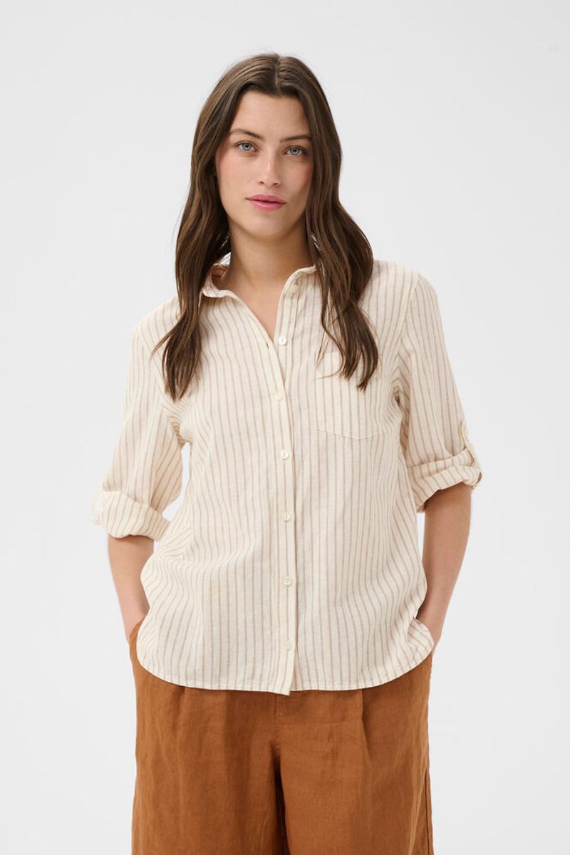 Part Two Cindie Shirt Neutral Stripe