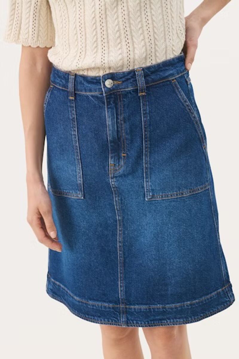 Part Two Tammie Skirt Medium Dark Blue