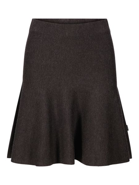 Hovedbilde Ella and il Triny Merino Skirt Dark Brown Melange ...