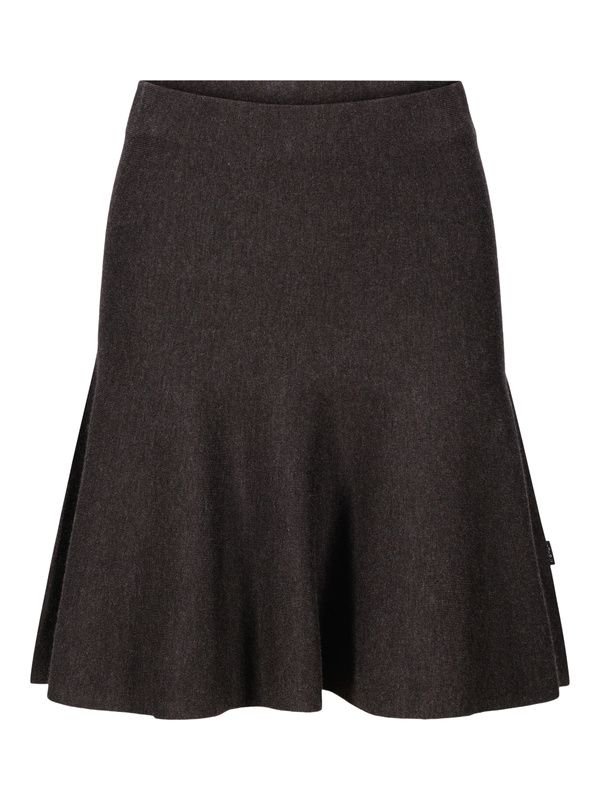 Ella and il Triny Merino Skirt Dark Brown Melange 