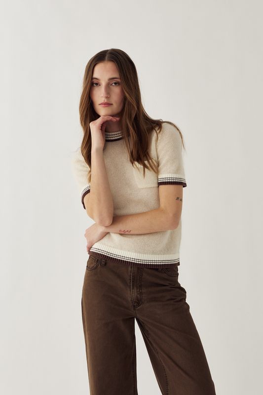 Noella Marthy Knit Ivory Brown 