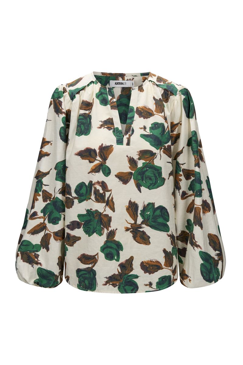 Katrin Uri Green Rose June Blouse Cream 