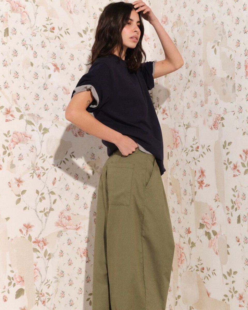 American Vintage Pants Hopratown Leaf