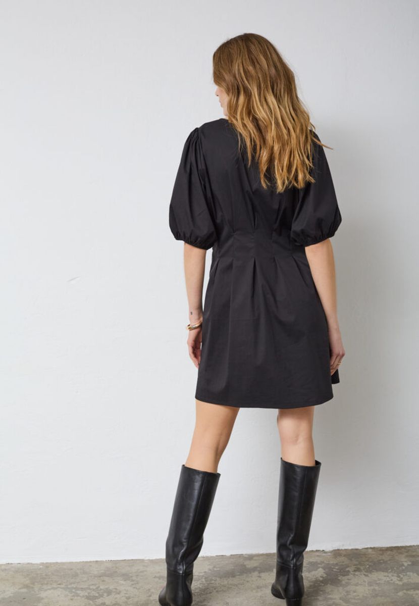 Cocouture Poppy Pleat Crop Dress Black 