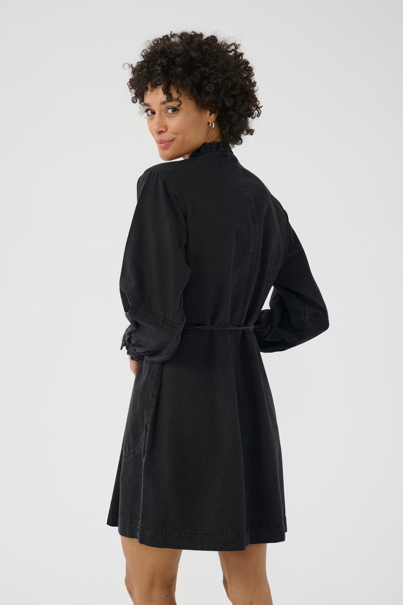 Part Two Sarine Dress Washed Black Denim