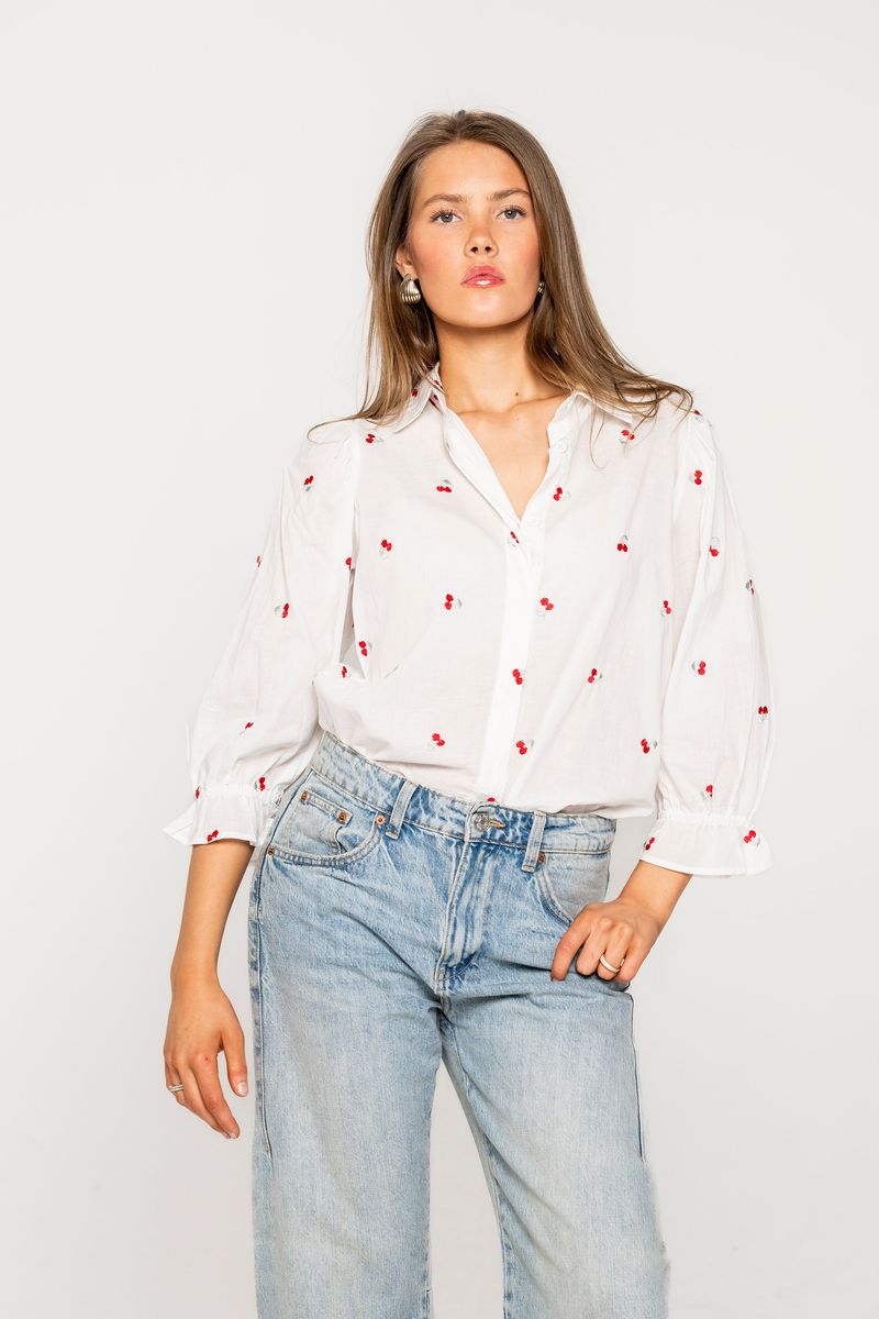 FORHÅNDSBESTILLING MISSMAYA Amy Blouse Cherry