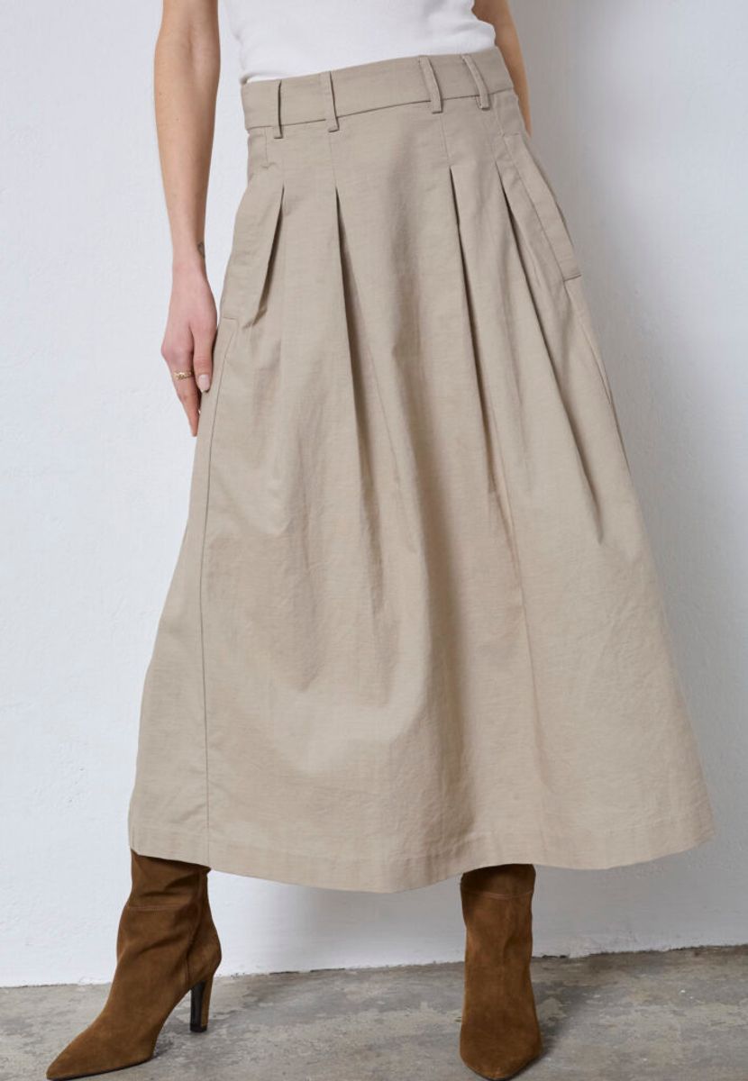 Cocouture Leila Anya Pleat Skirt Bisquit 