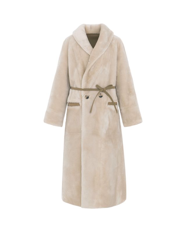 Urbancode Reversible Belted Coat Chalk Sand