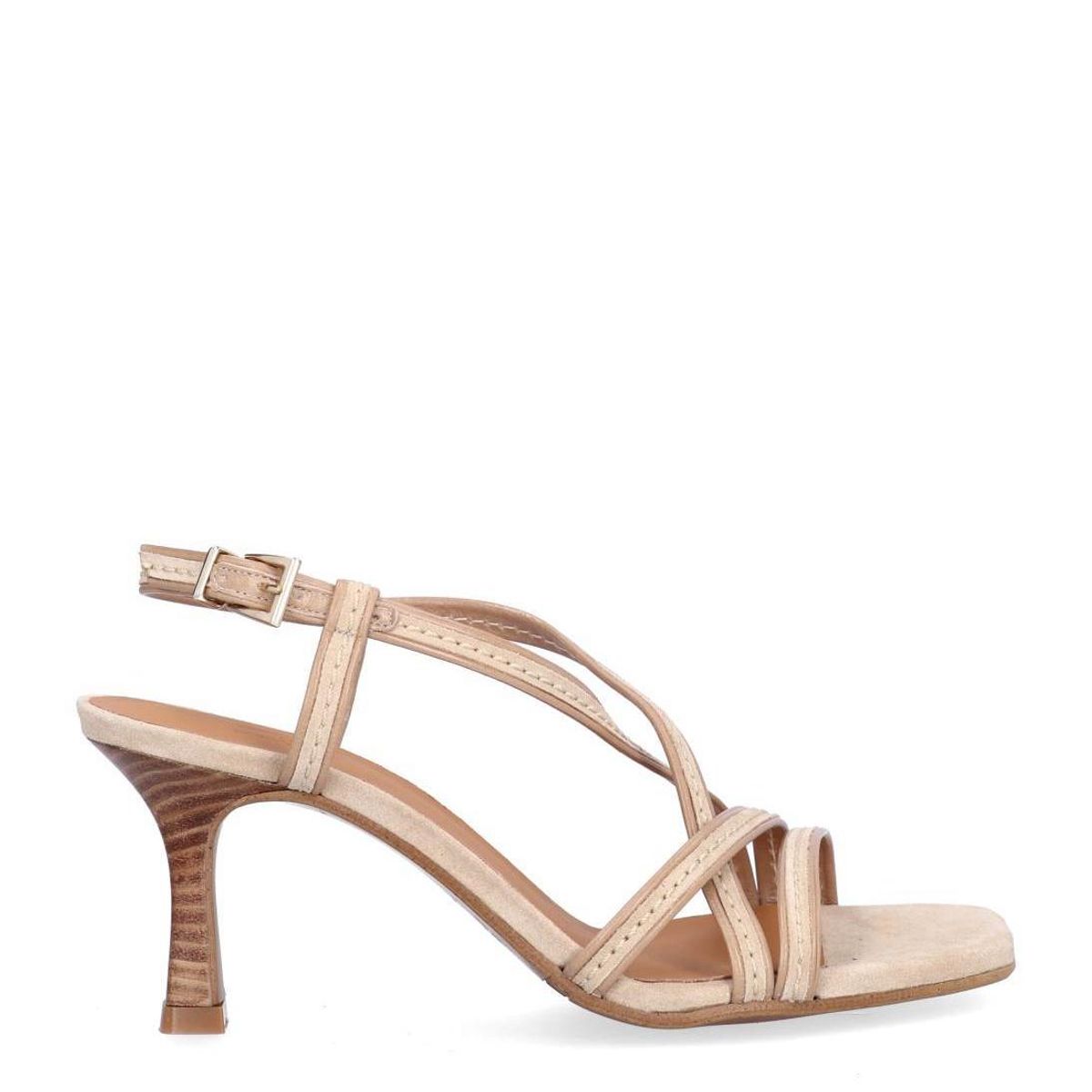 Billi Bi Heeled Sandals A9506 Chameau Babysilk Suede