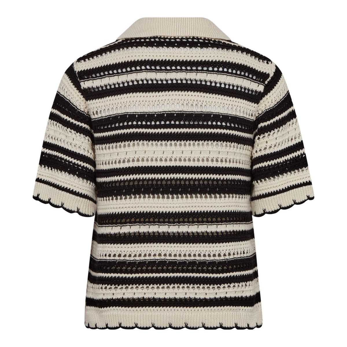Cocouture Odette Stripe Cardigan Offwhite Black 