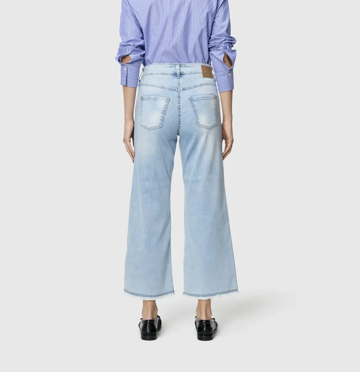 Mac Jeans Dream Wide Cropped Light Azure Blue