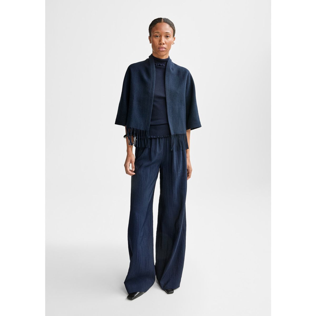 CHRISTIAN AKS Keyla Lambwool Jacket Navy