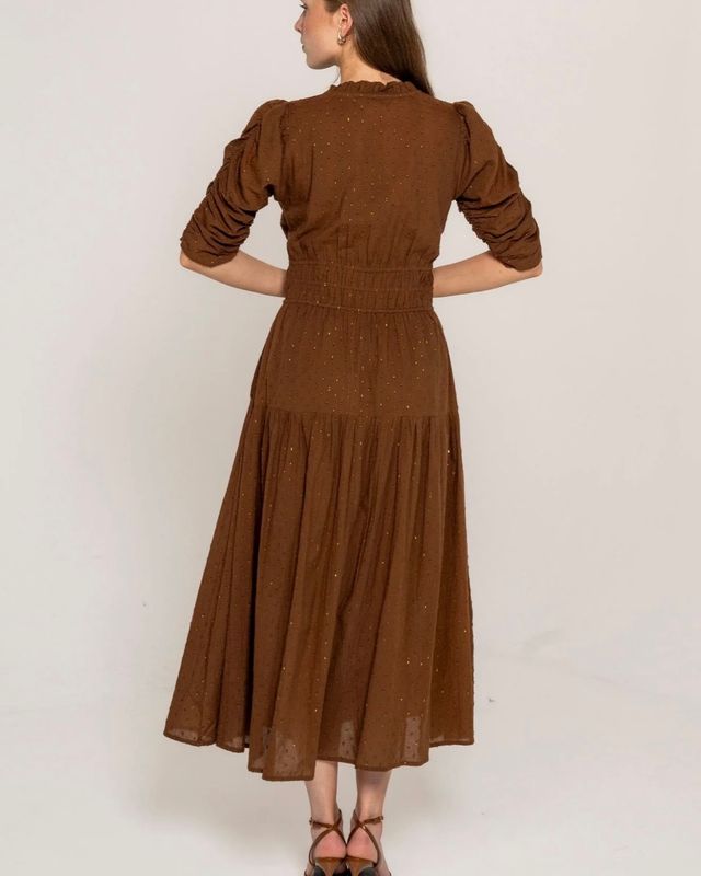 MISSMAYA Madison Dress Bisque Lurex