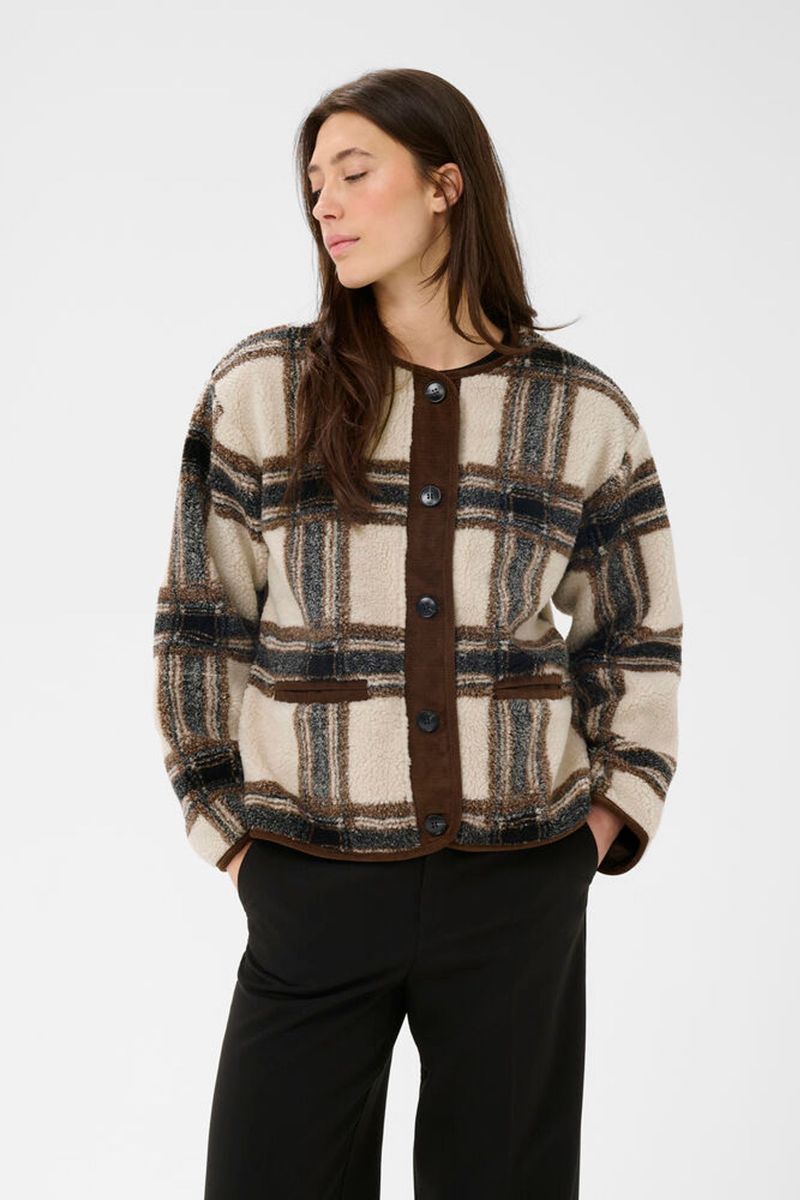 Part Two Ysabell Outerwear Brown Check 