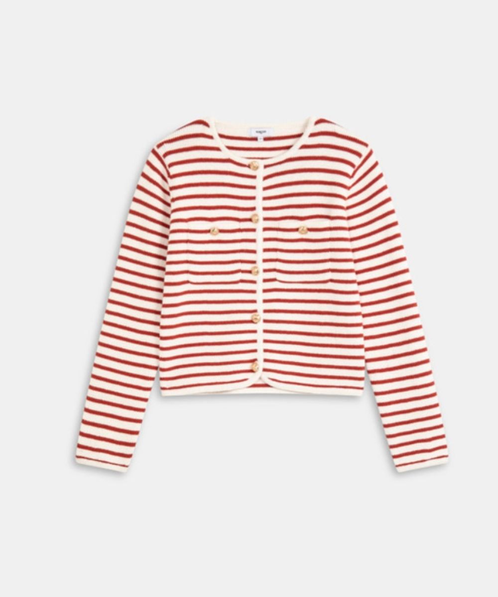 Suncoo Cardigan Gabriel White Red