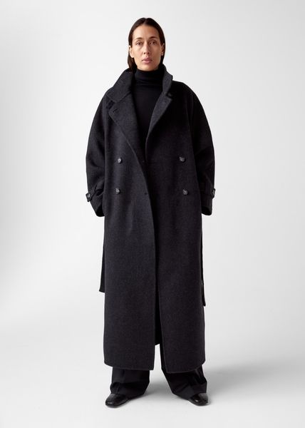 Hovedbilde Aks Label Carmella Wool Coat Black Melange 