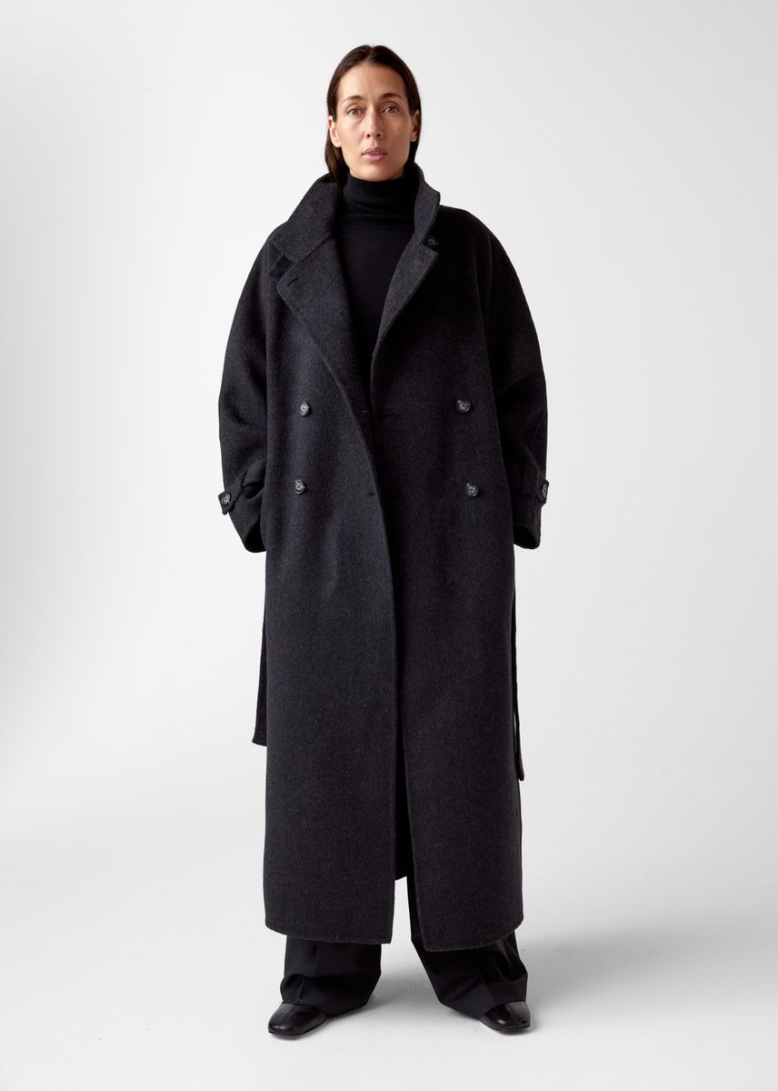 Aks Label Carmella Wool Coat Black Melange 