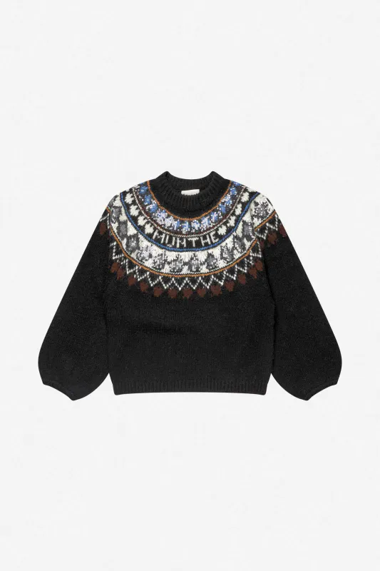 Munthe Vaffie Knit Mix Black