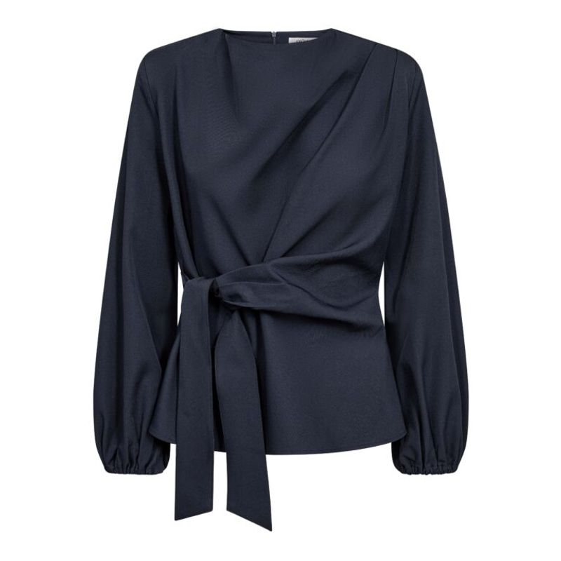 Cocouture Luna Tie Blouse Navy