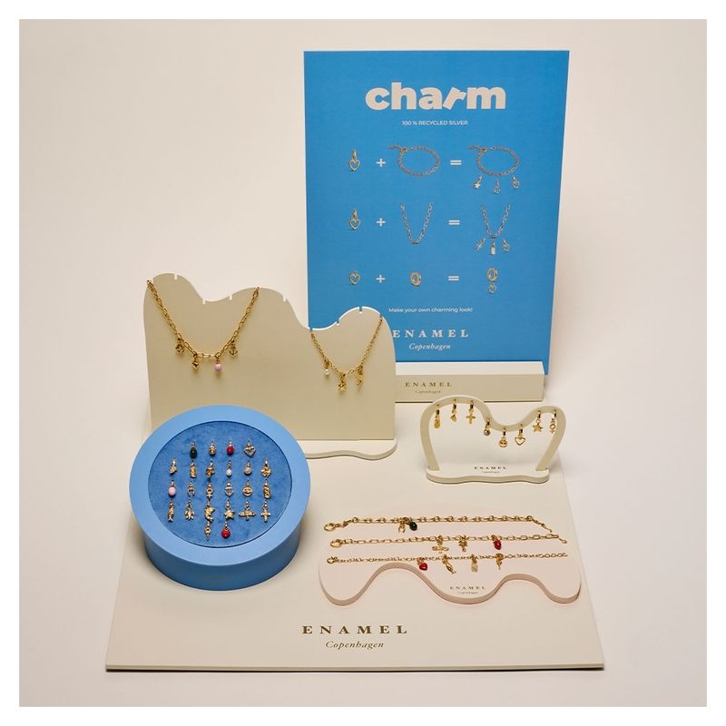 Enamel Necklace Charm Simple
